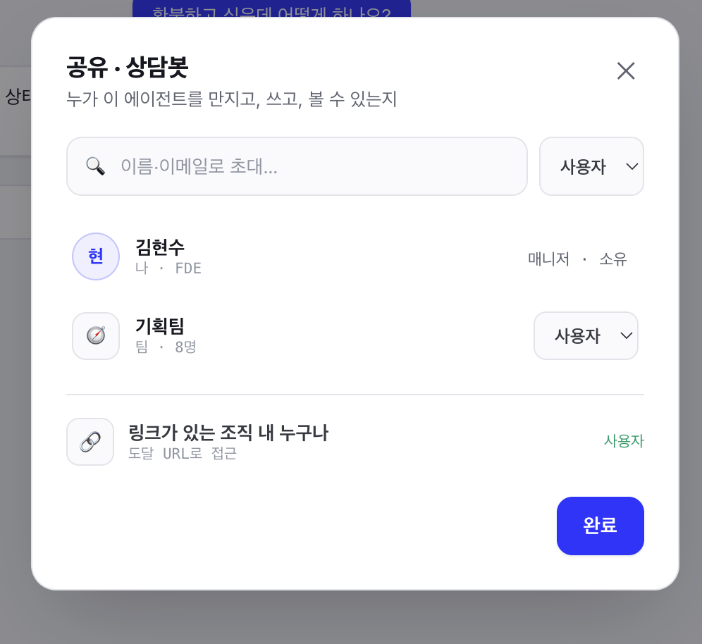 권한이 정리됩니다